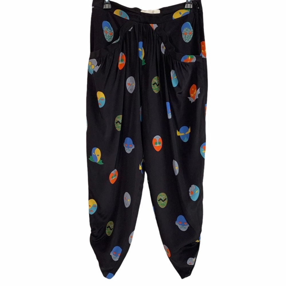 Stella McCartney Women's 100% Silk Superstellaheroes Cropped Pants RARE $940 HTF
